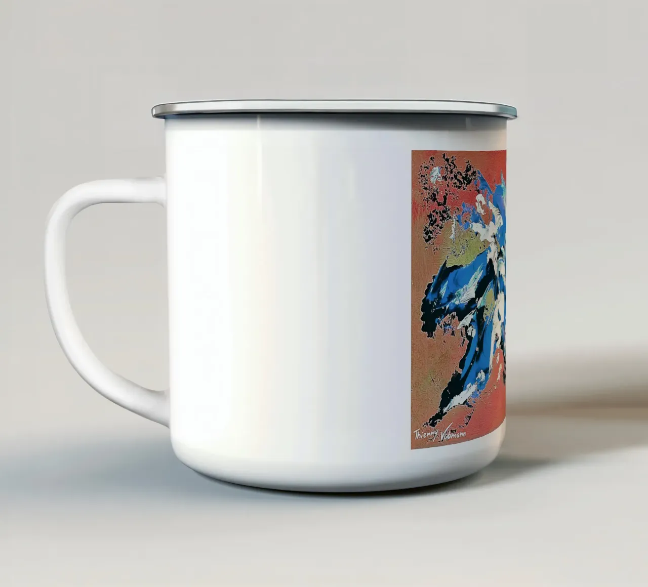 IDEAL GIFT 69 invers. tazza in smalto da Thierry Vobmann Abstract painting