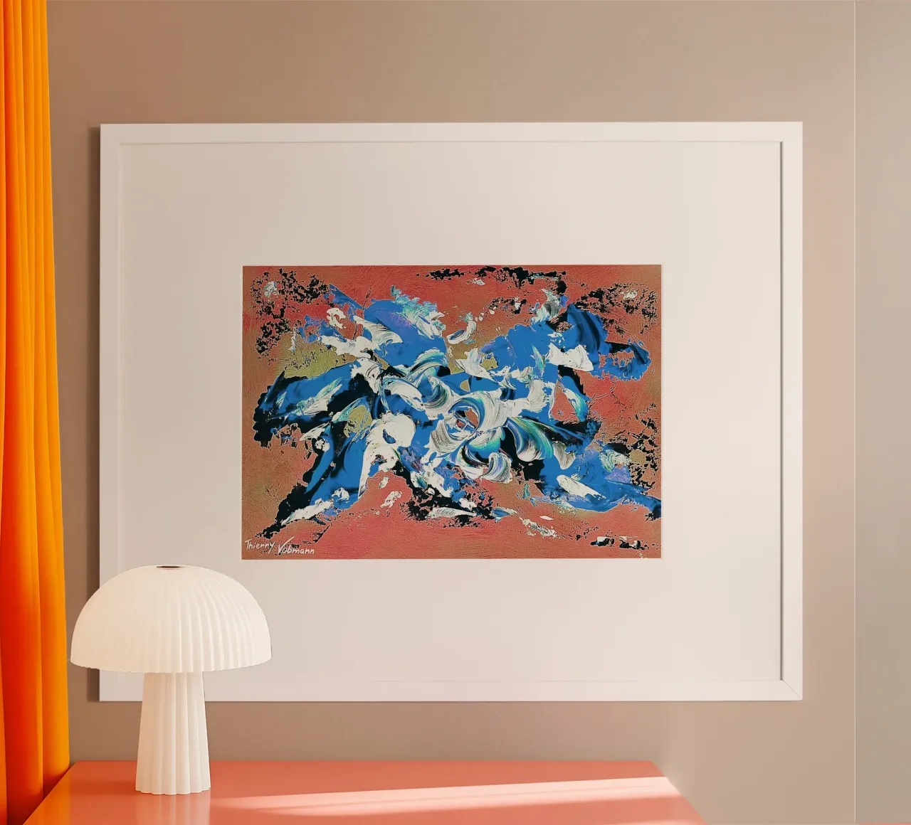 IDEAL GIFT 69 invers. poster con telaio in legno da Thierry Vobmann Abstract painting