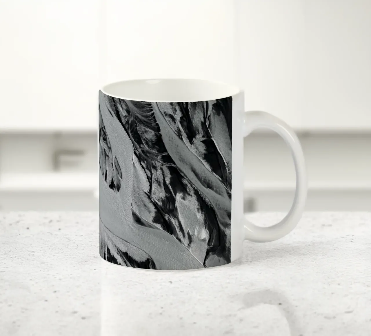Abstract River tazza in ceramica da Fjöllart