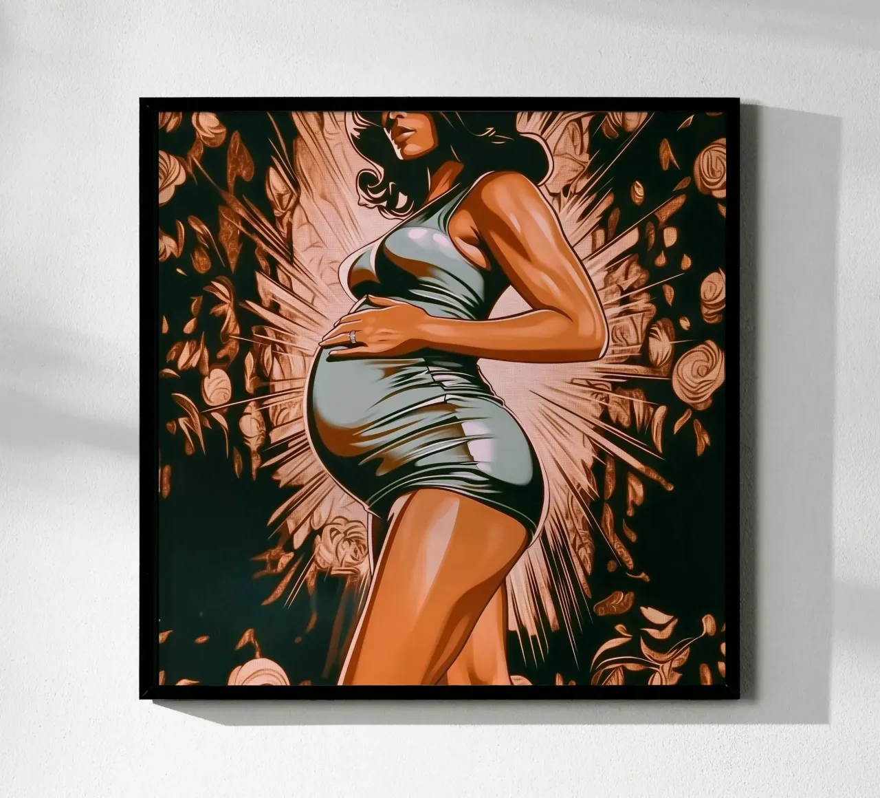 "Bloom" - Ritratto femminile in stile romanzo grafico moderno poster da Synthaira