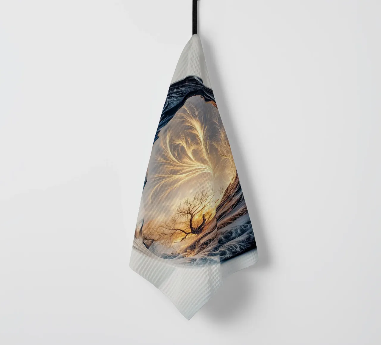 "Genesis" - Surreal Fantasy Art Print | Tree of Life Egg (Œuf de l'arbre de vie) torchon de Synthaira