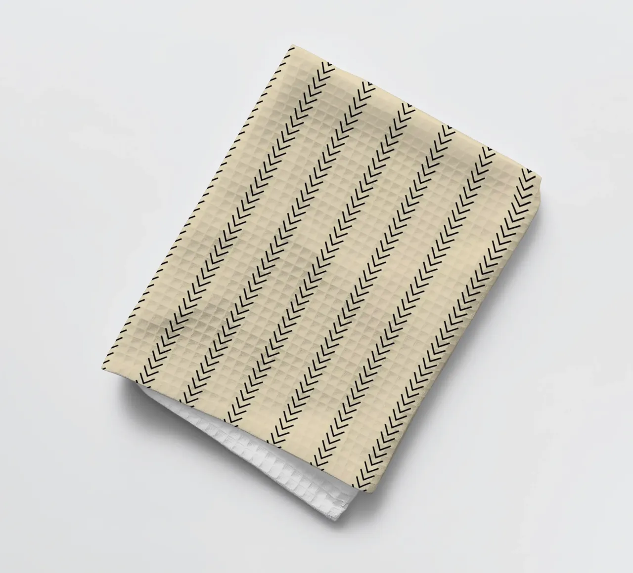 Frecce minime classiche standard a strisce nere su beige canovaccio da cucina da Beauty in Simplicity