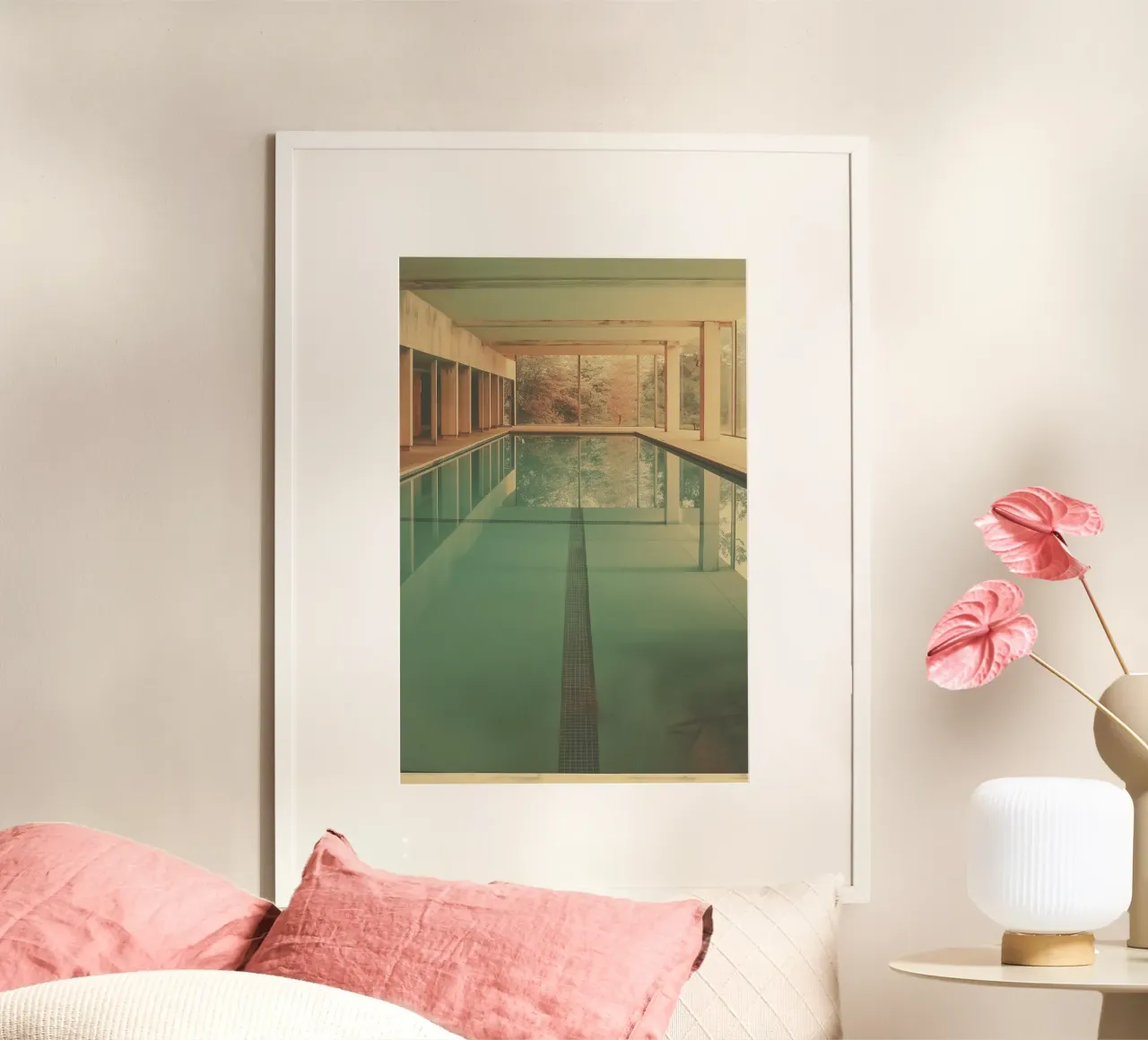 "Still Water" - Photographie d'architecture minimaliste imprimée poster de Synthaira