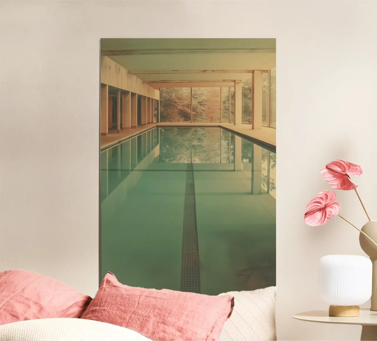 "Still Water" - Photographie d'architecture minimaliste imprimée poster de Synthaira