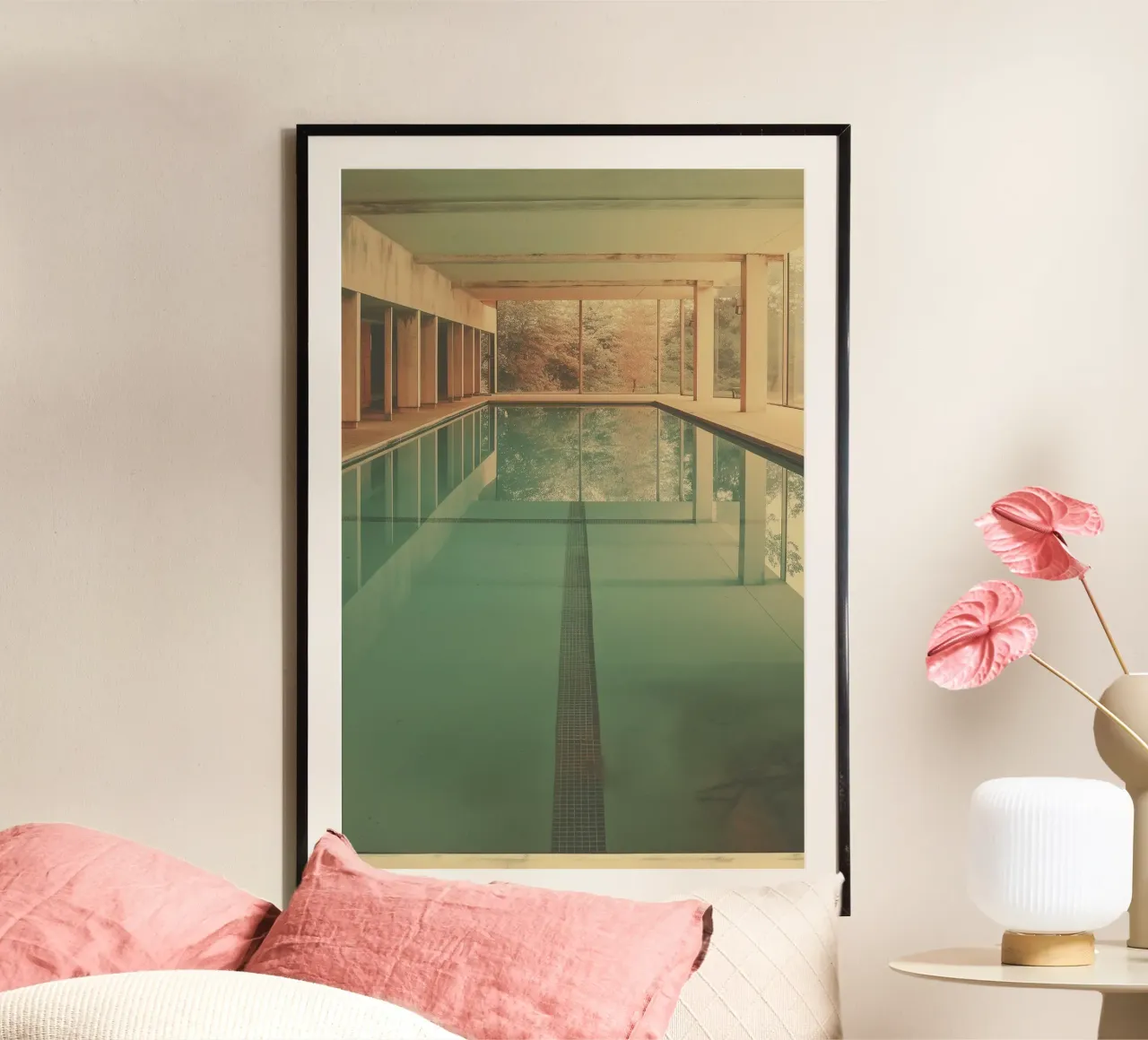 "Still Water" - Photographie d'architecture minimaliste imprimée poster de Synthaira