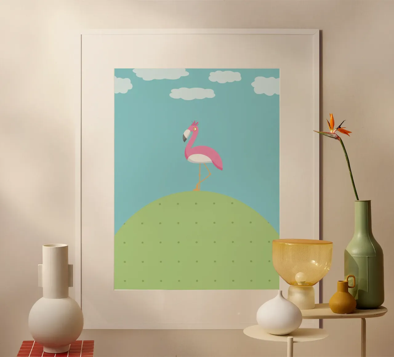 Flamingo en la colina poster de dan band