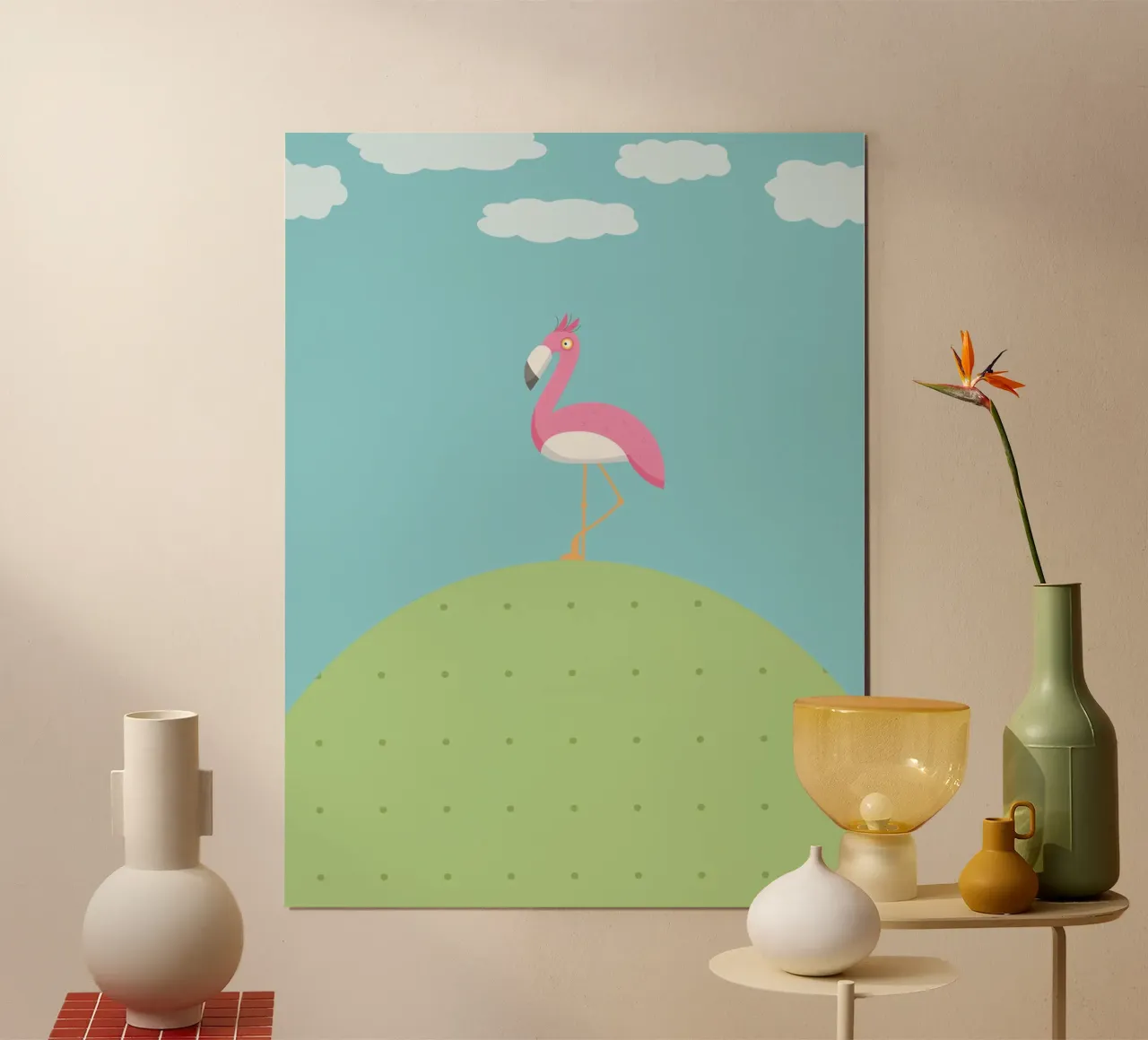 Flamingo en la colina poster de dan band