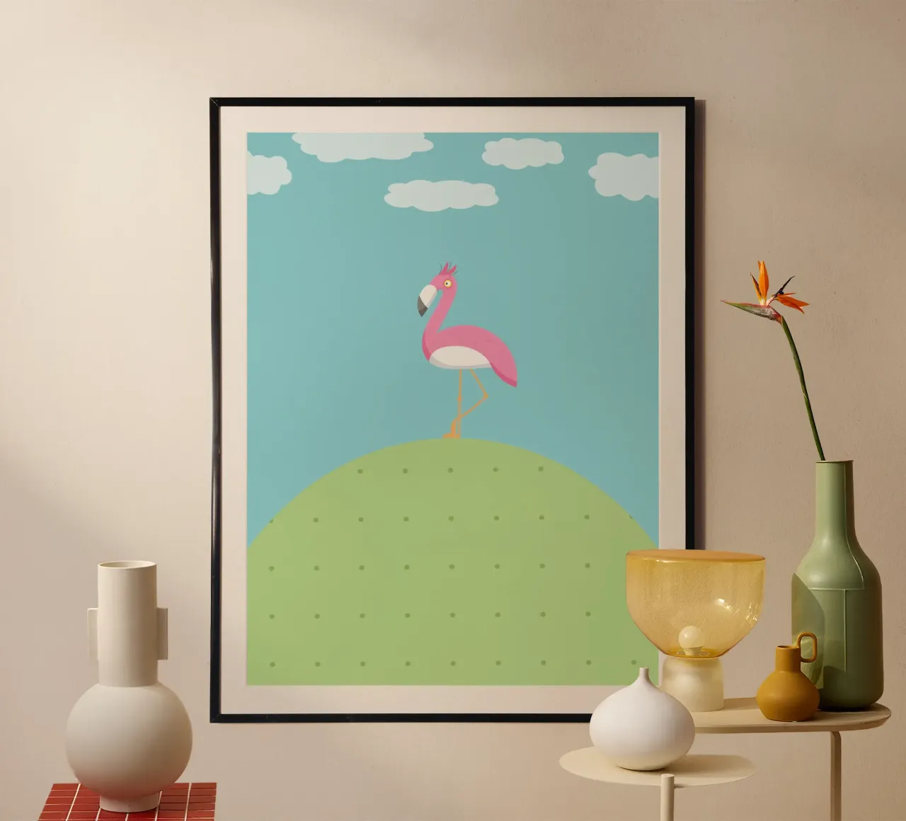 Flamingo en la colina poster de dan band