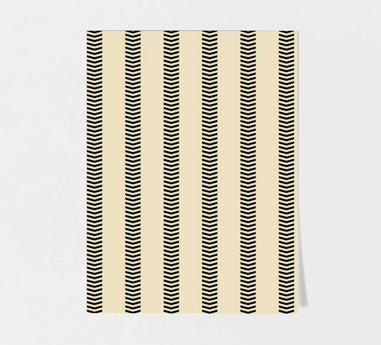 Minimal Basic Mudcloth Frecce a strisce | Nero su Beige foglio adesivo da Beauty in Simplicity
