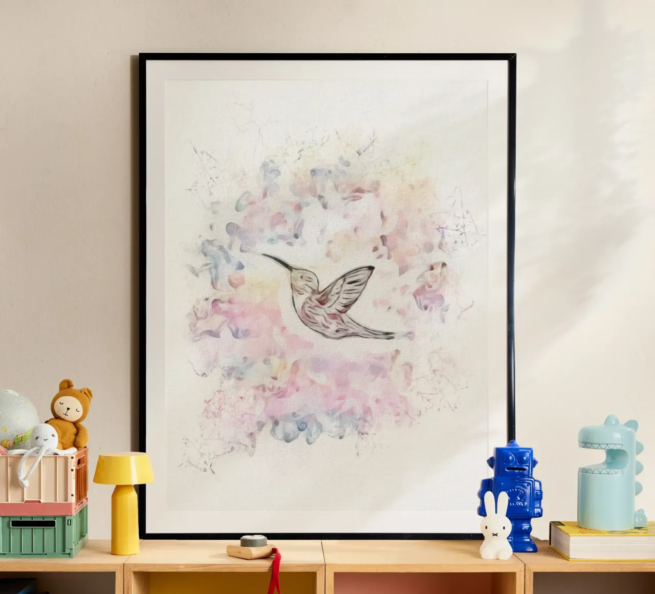 Illustrazione di colibrì poster da dan band