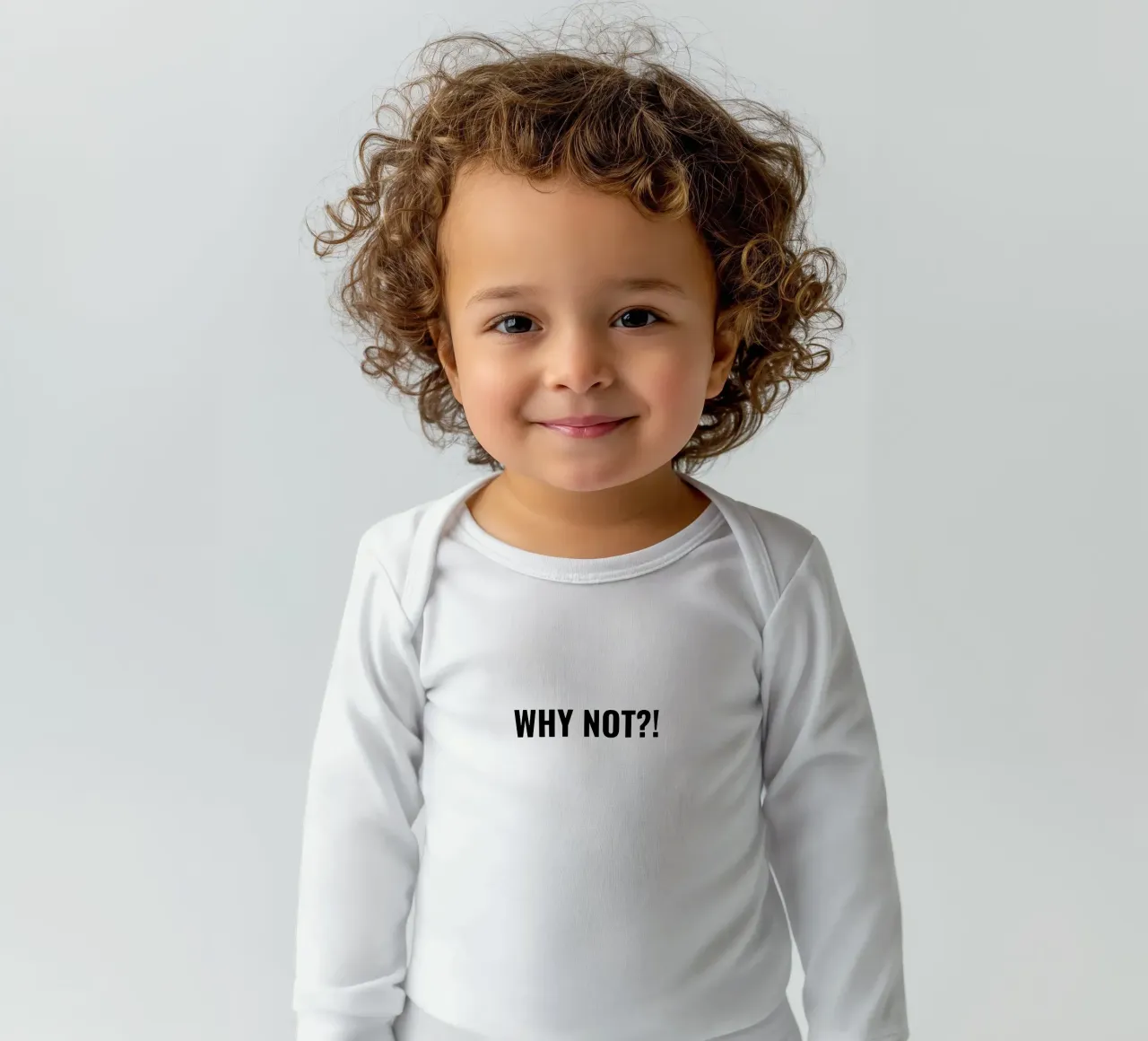 Why not?! simple Text body neonato maniche lunghe da RB-Quotes