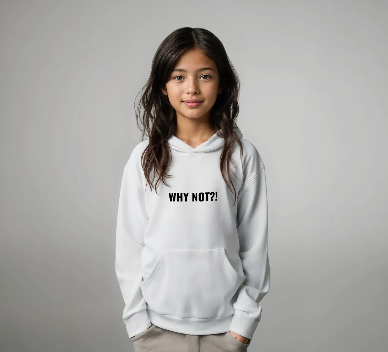 Why not?! simple Text felpa bambino con cappuccio da RB-Quotes