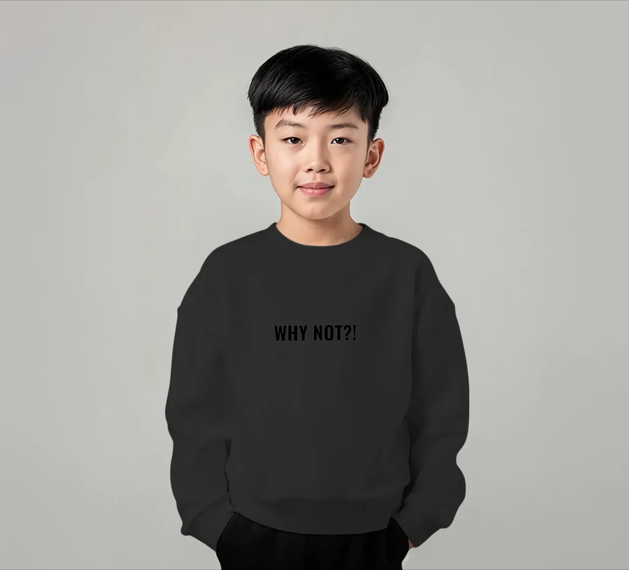 Why not?! simple Text felpa bambino da RB-Quotes