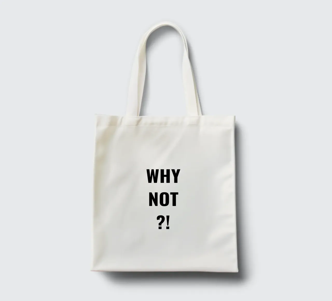Why not?! simple Text borsa in juta da RB-Quotes