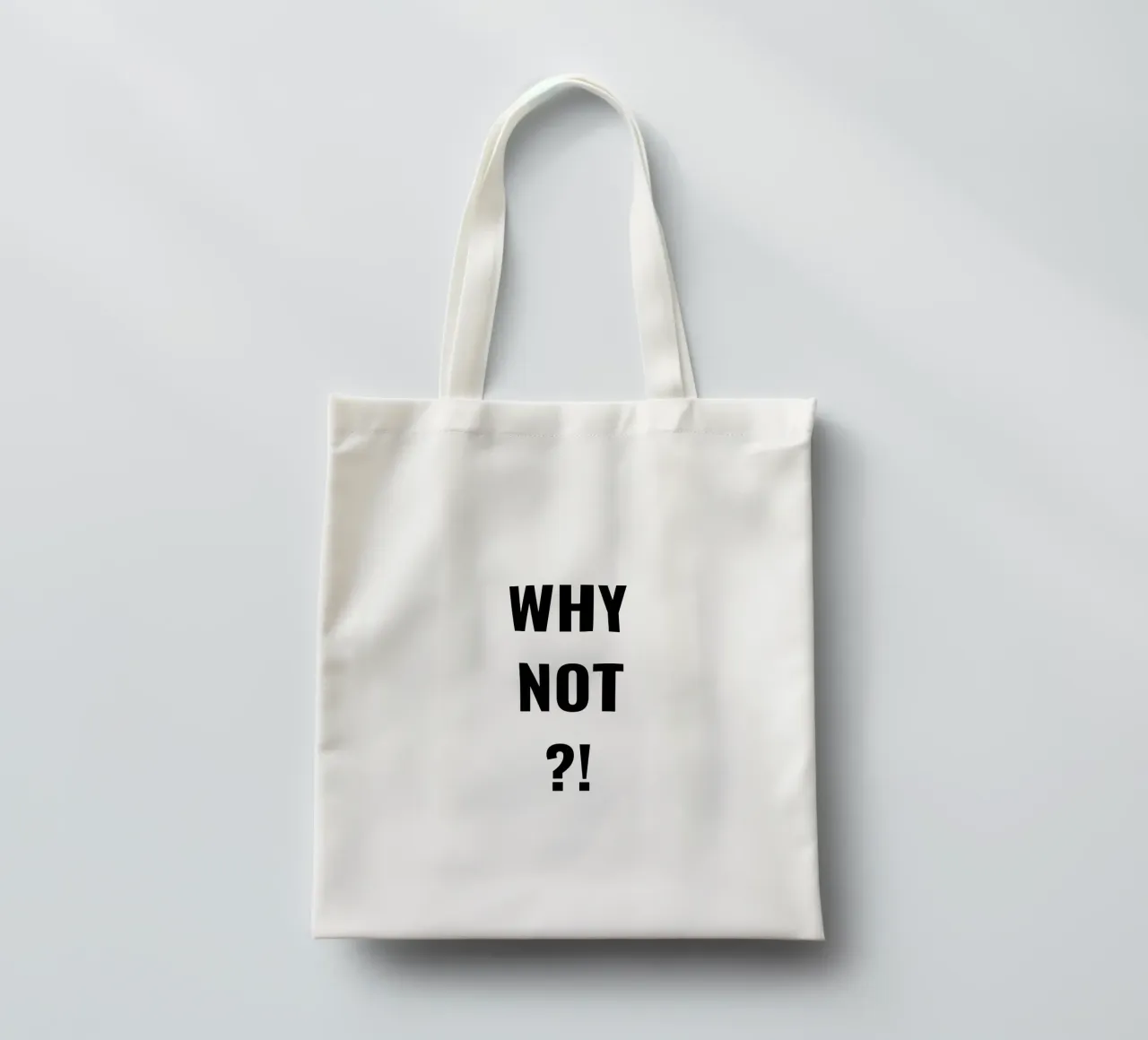 Why not?! simple Text borsa in juta da RB-Quotes