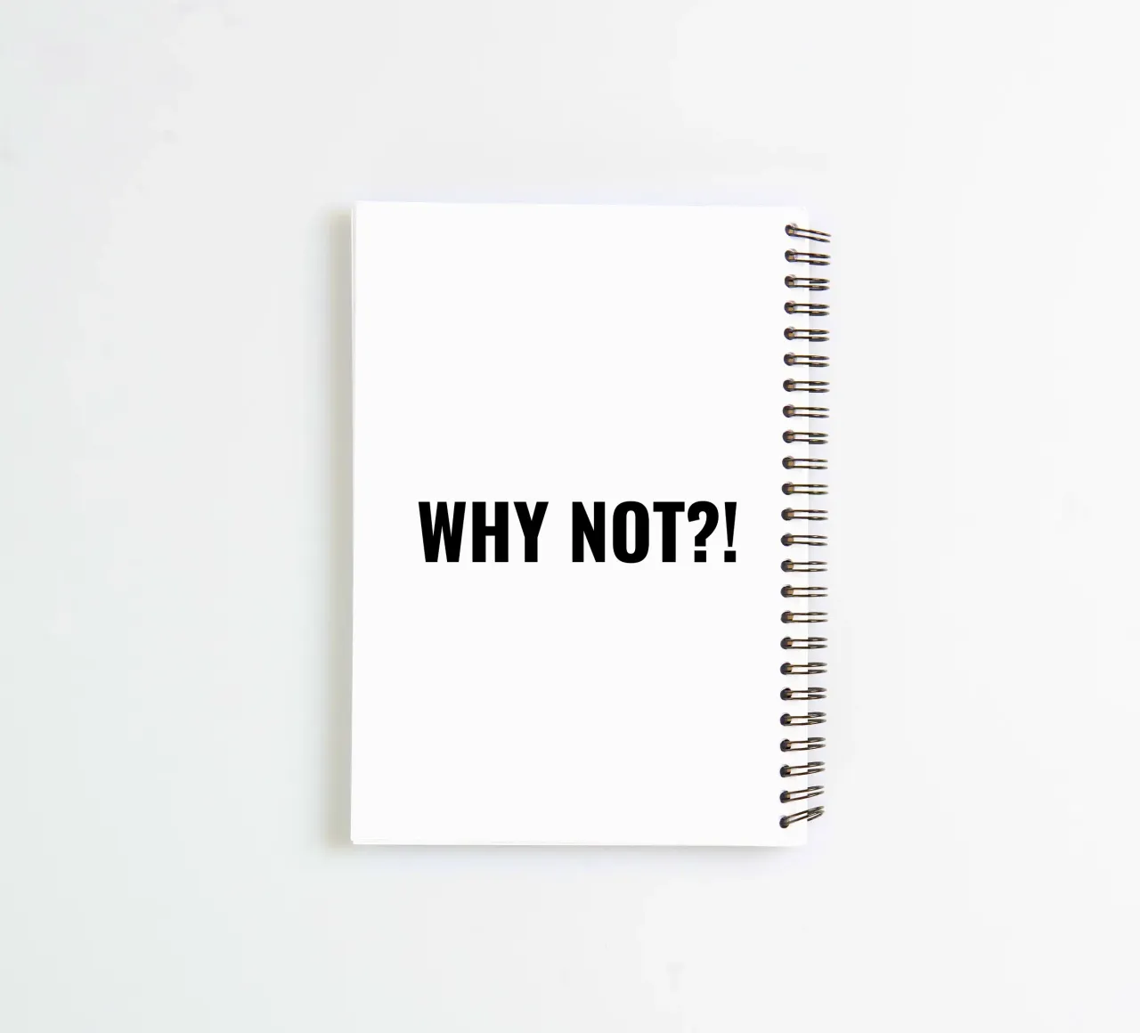 Why not?! simple Text spiral notebook by RB-Quotes