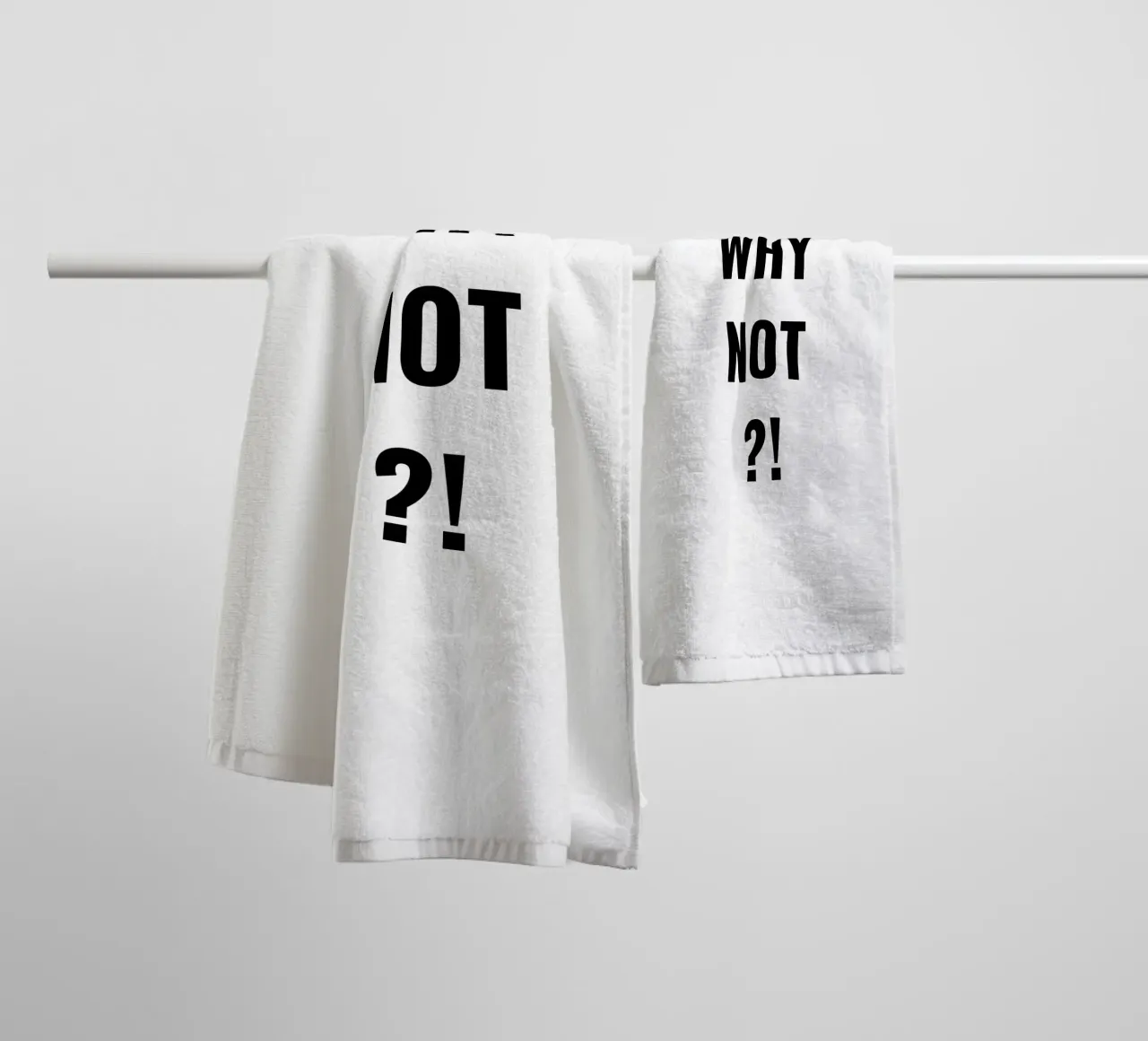 Why not?! simple Text asciugamano da bagno da RB-Quotes