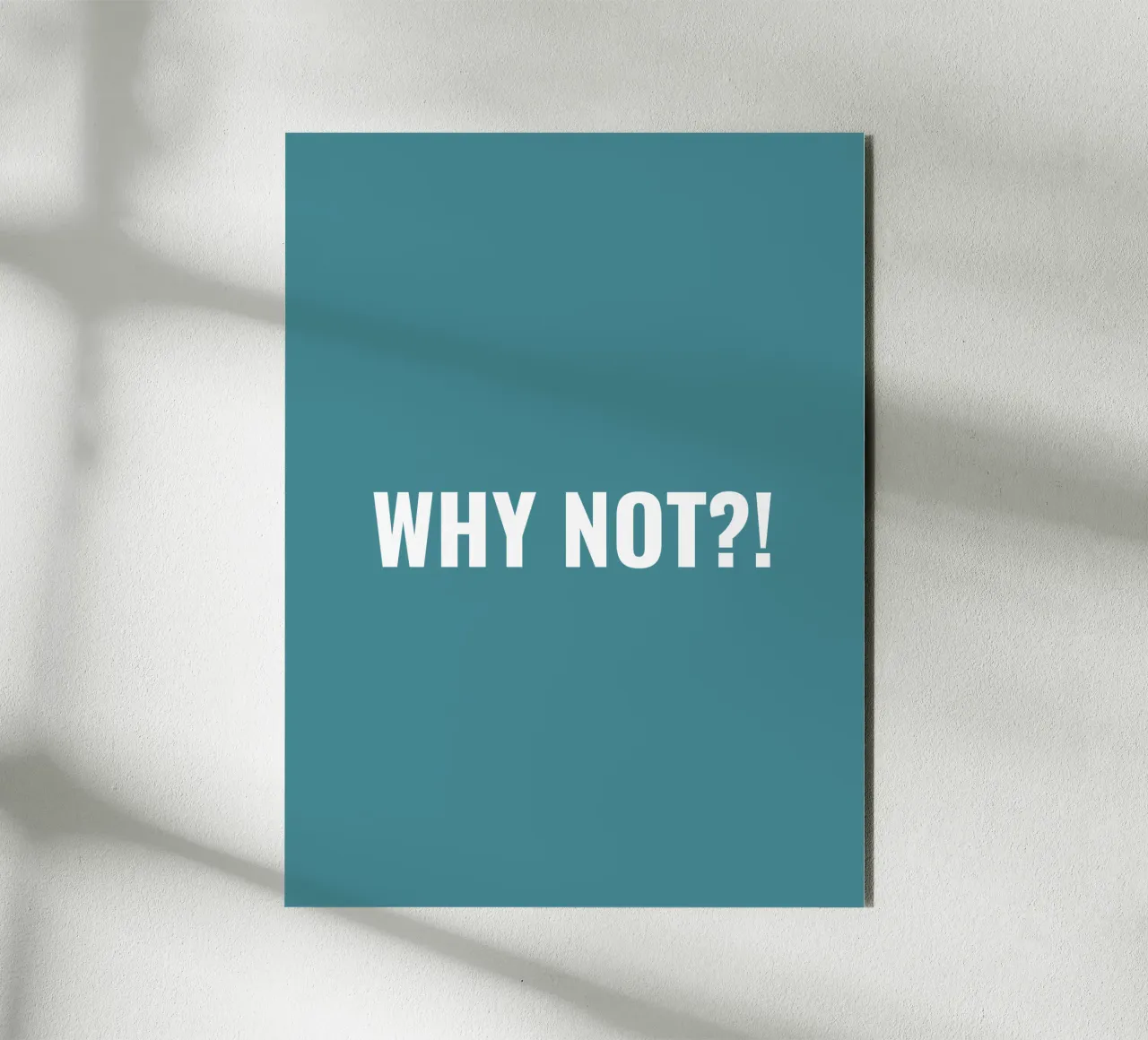 Why not?! simple Text Alu-Dibond von RB-Quotes