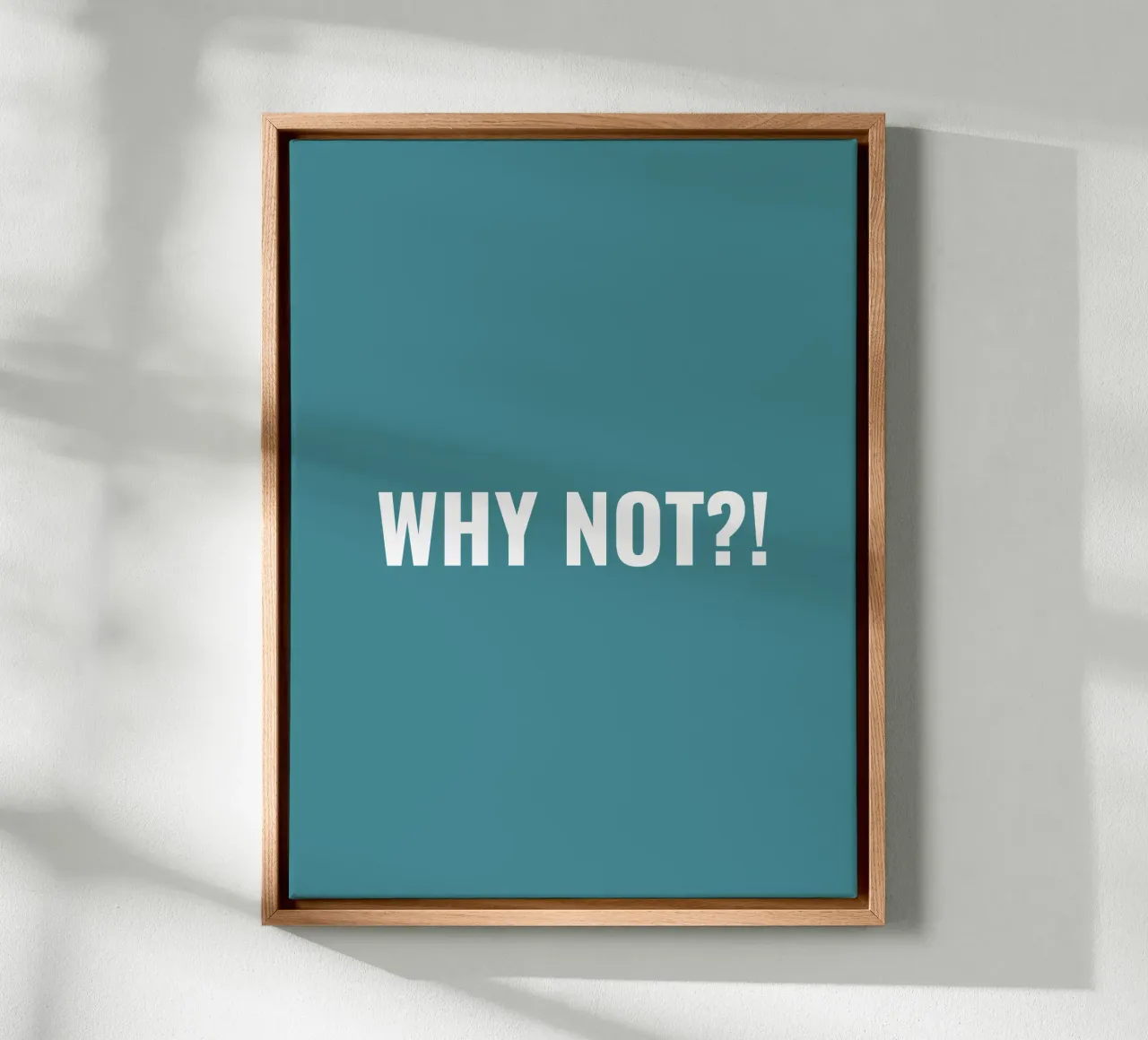 Why not?! simple Text Leinwand von RB-Quotes