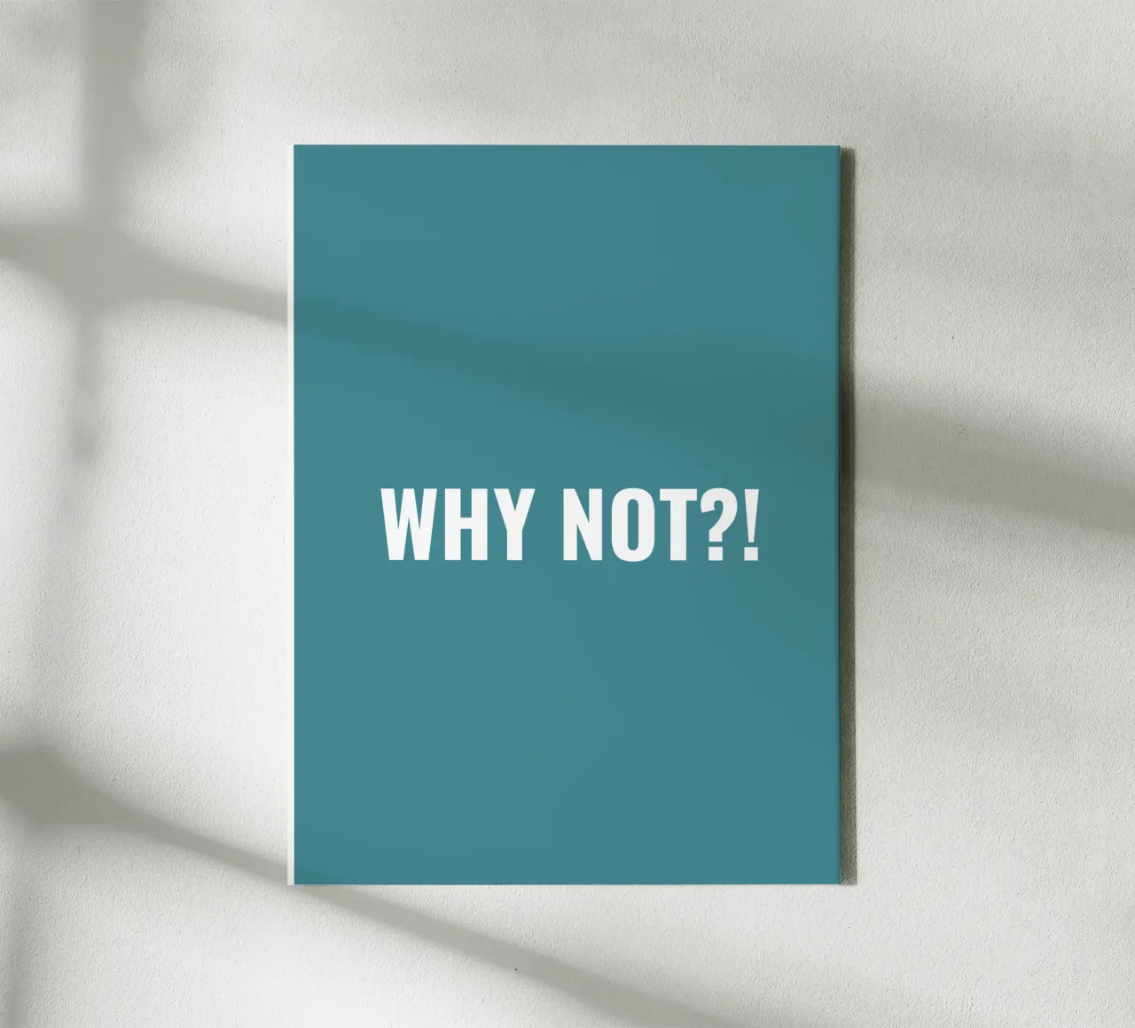 Why not?! simple Text Leinwand von RB-Quotes