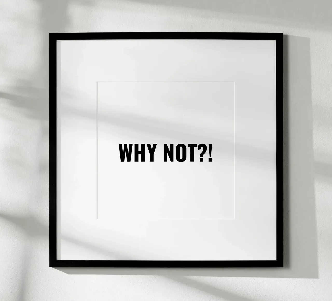 Why not?! simple Text poster con telaio in plastica da RB-Quotes