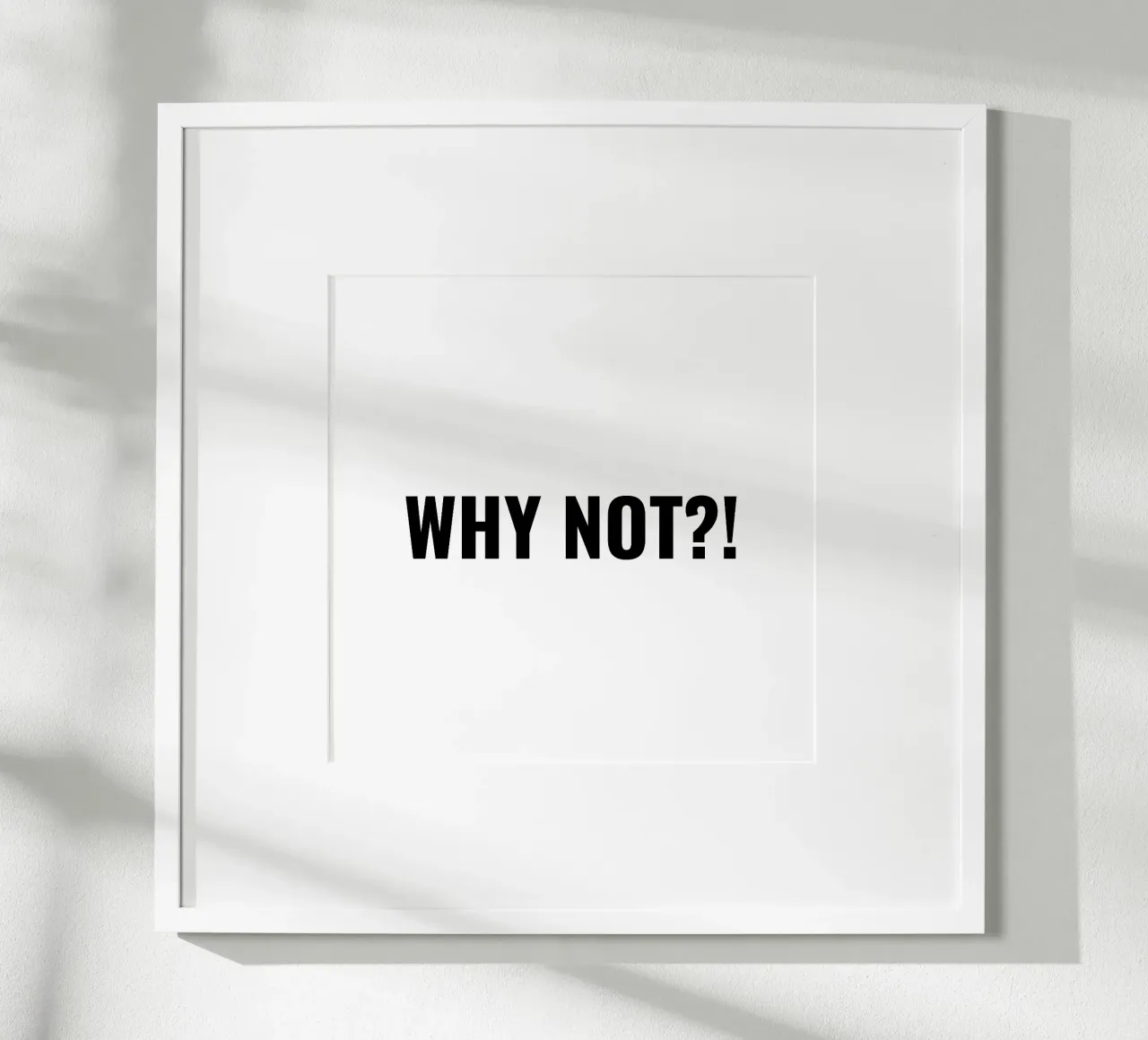Why not?! simple Text poster con telaio in plastica da RB-Quotes