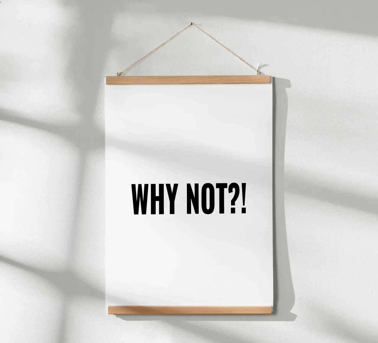 Why not?! simple Text poster con telaio in plastica da RB-Quotes