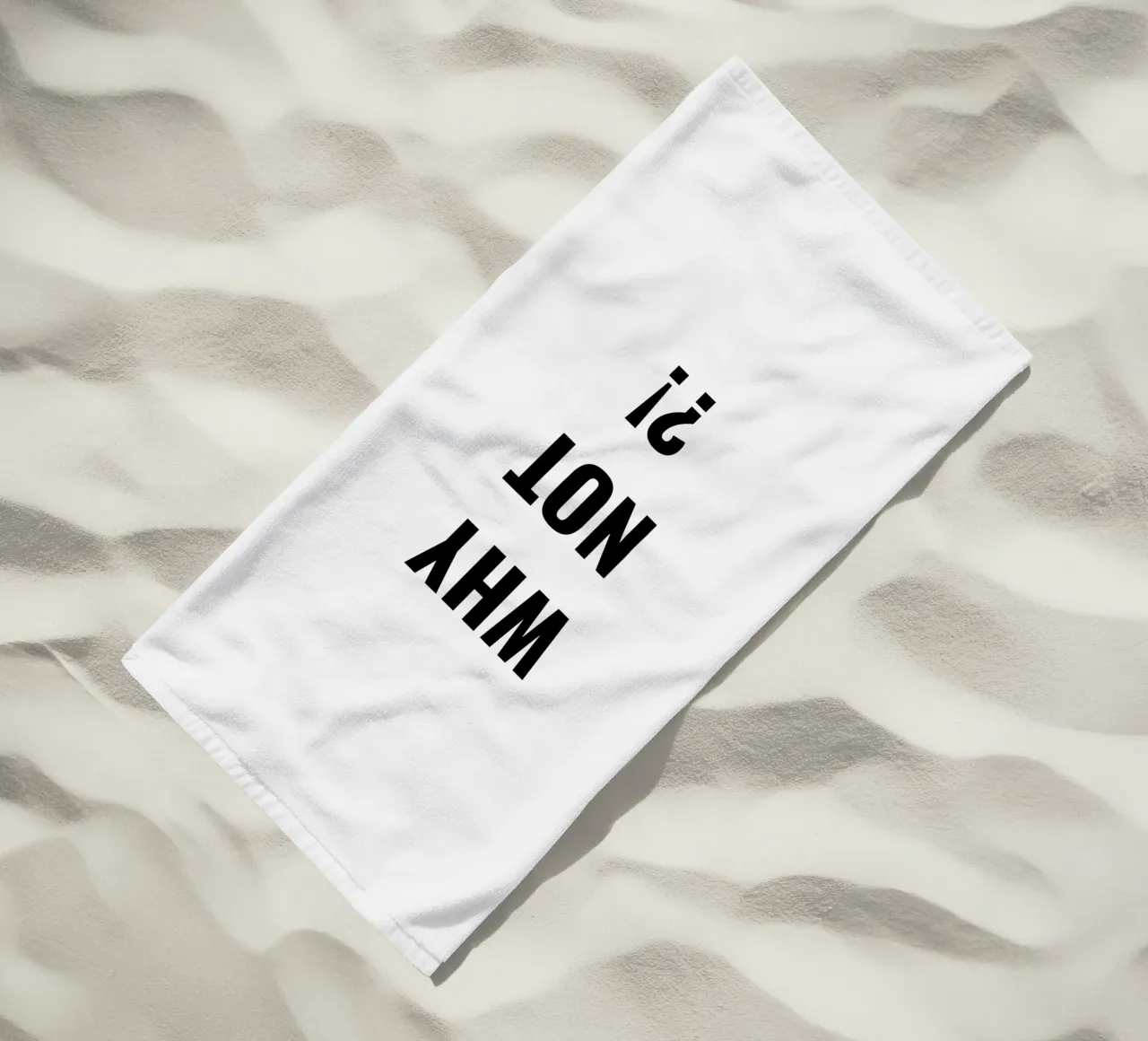 Why not?! simple Text toalla de playa de RB-Quotes