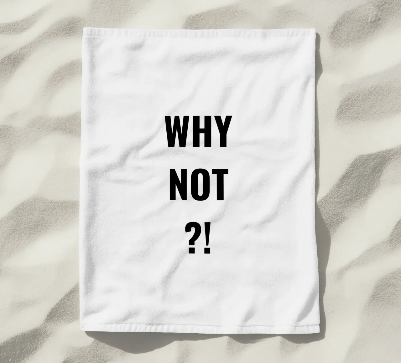 Why not?! simple Text toalla de playa de RB-Quotes