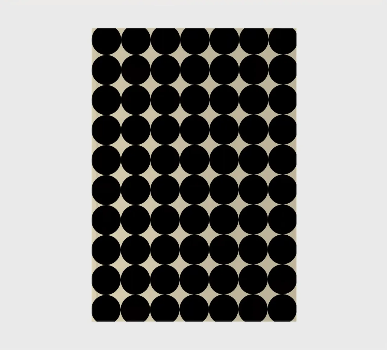 Minimal Geometric Scandi Circle Pattern | Black on Beige notebook by Beauty in Simplicity