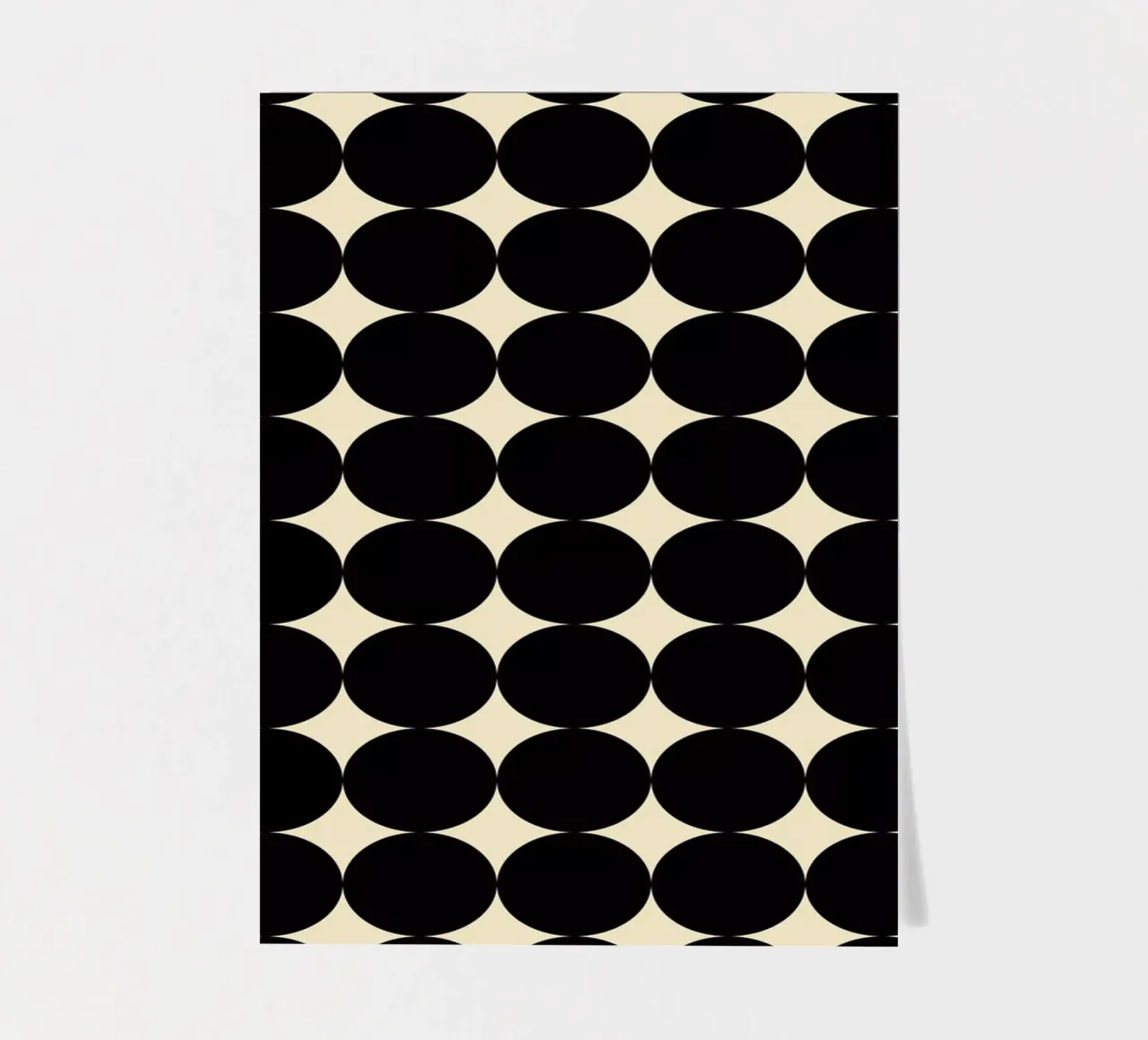 Minimal Geometric Scandi Circle Pattern | Black on Beige sticker sheet by Beauty in Simplicity