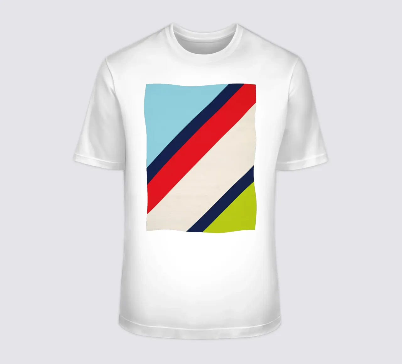 Design geometrico a strisce e legno t-shirt da Petra Lang