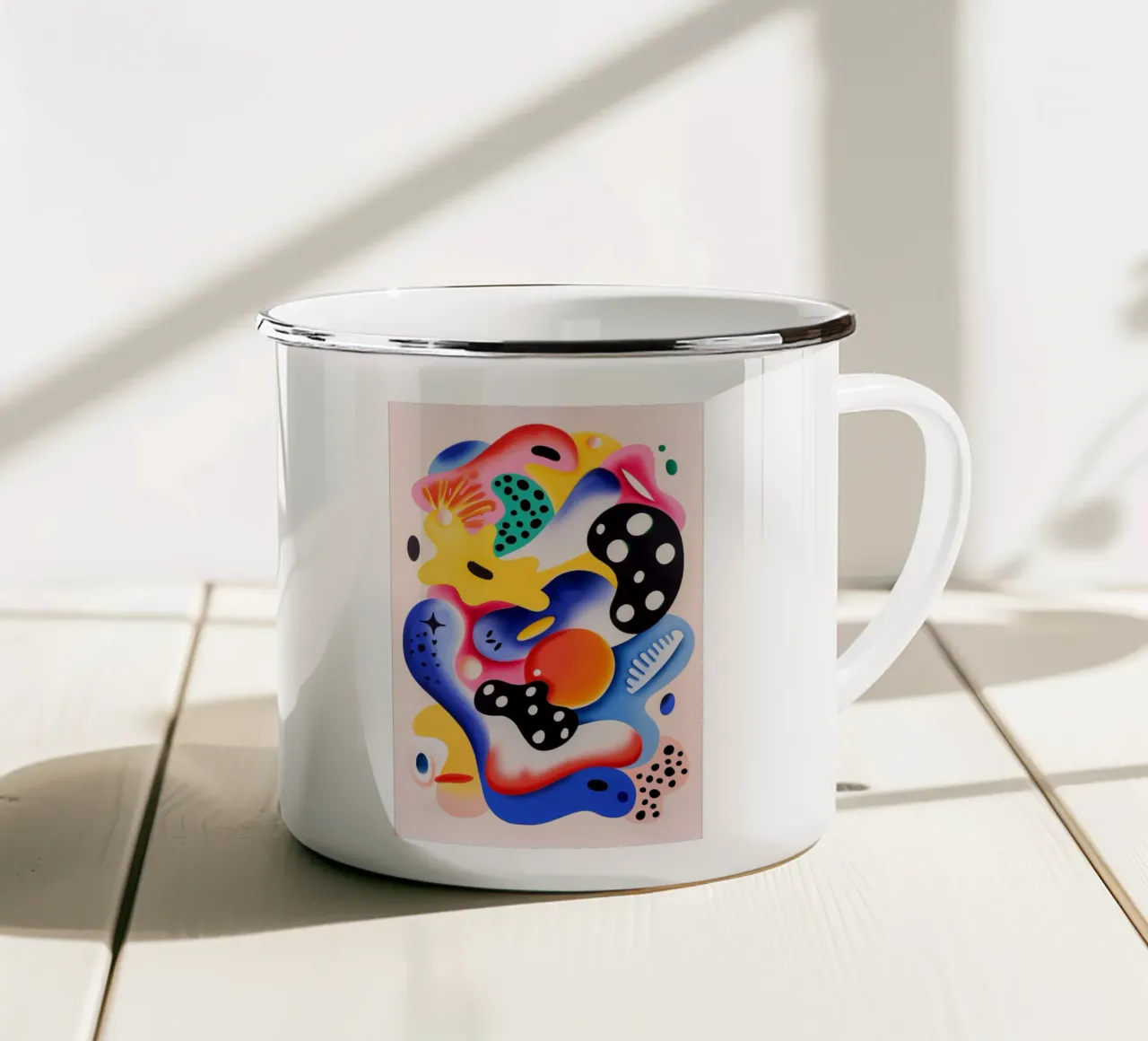 Cosmic mesh Emaille Tasse von LeDieg