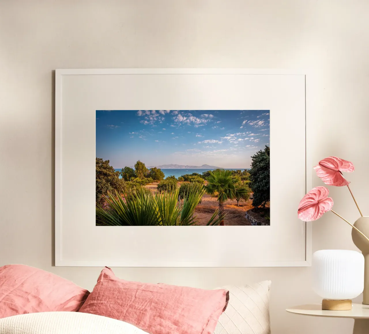Vue sur la Méditerranée poster avec cadre en plastique de Marcus Beckert | Fotografie