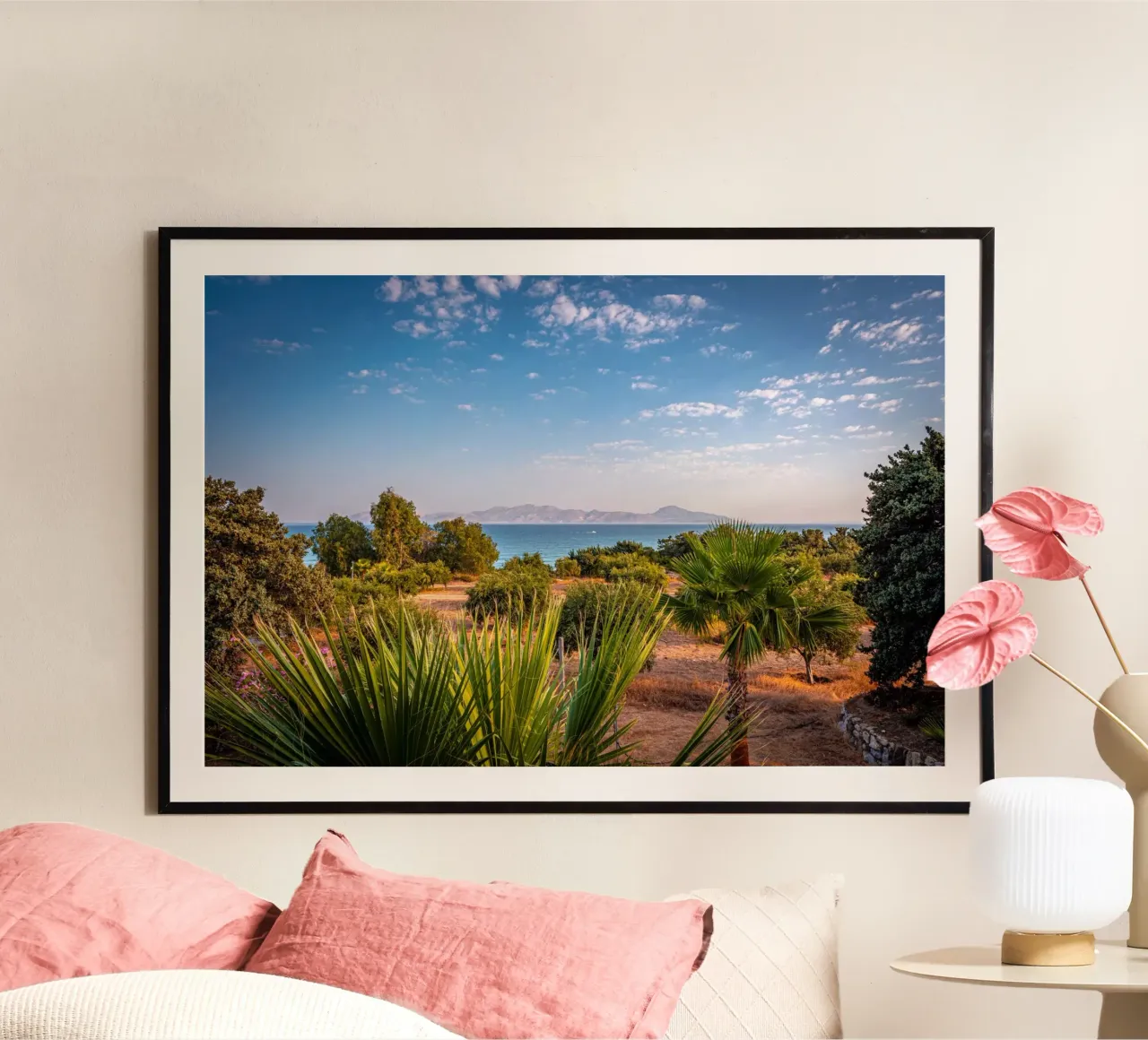 Vue sur la Méditerranée poster avec cadre en plastique de Marcus Beckert | Fotografie