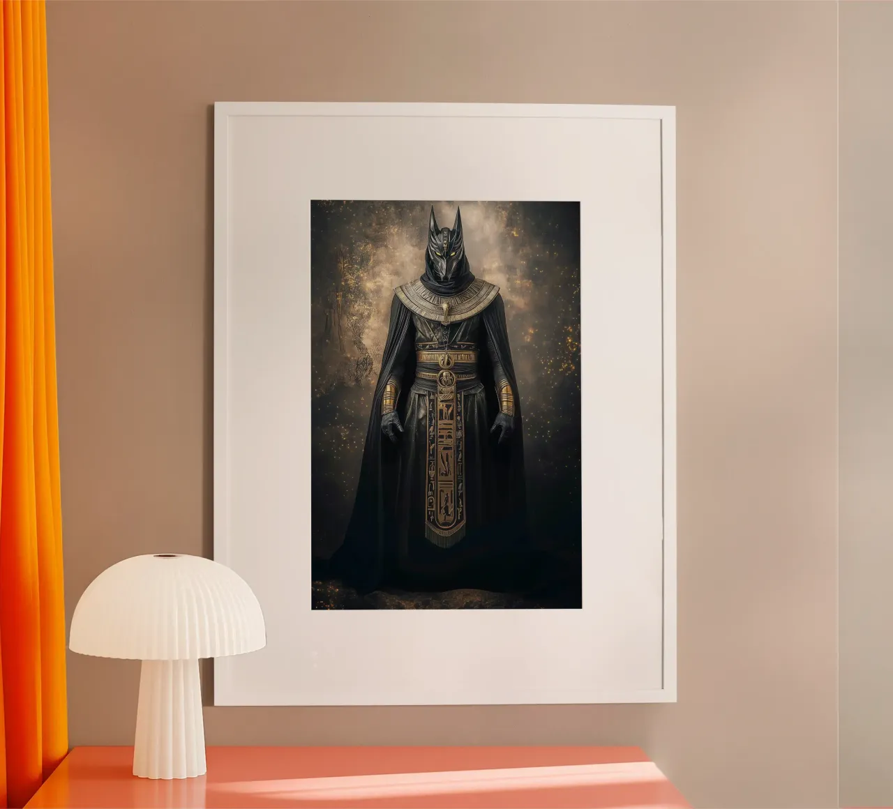 "Anubis, The Judge" - Egyptian God Dark Fantasy Art Print poster by Synthaira