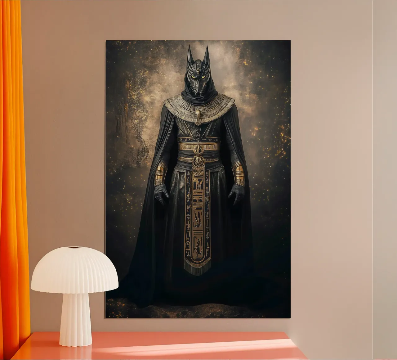 "Anubis, The Judge" - Egyptian God Dark Fantasy Art Print poster by Synthaira