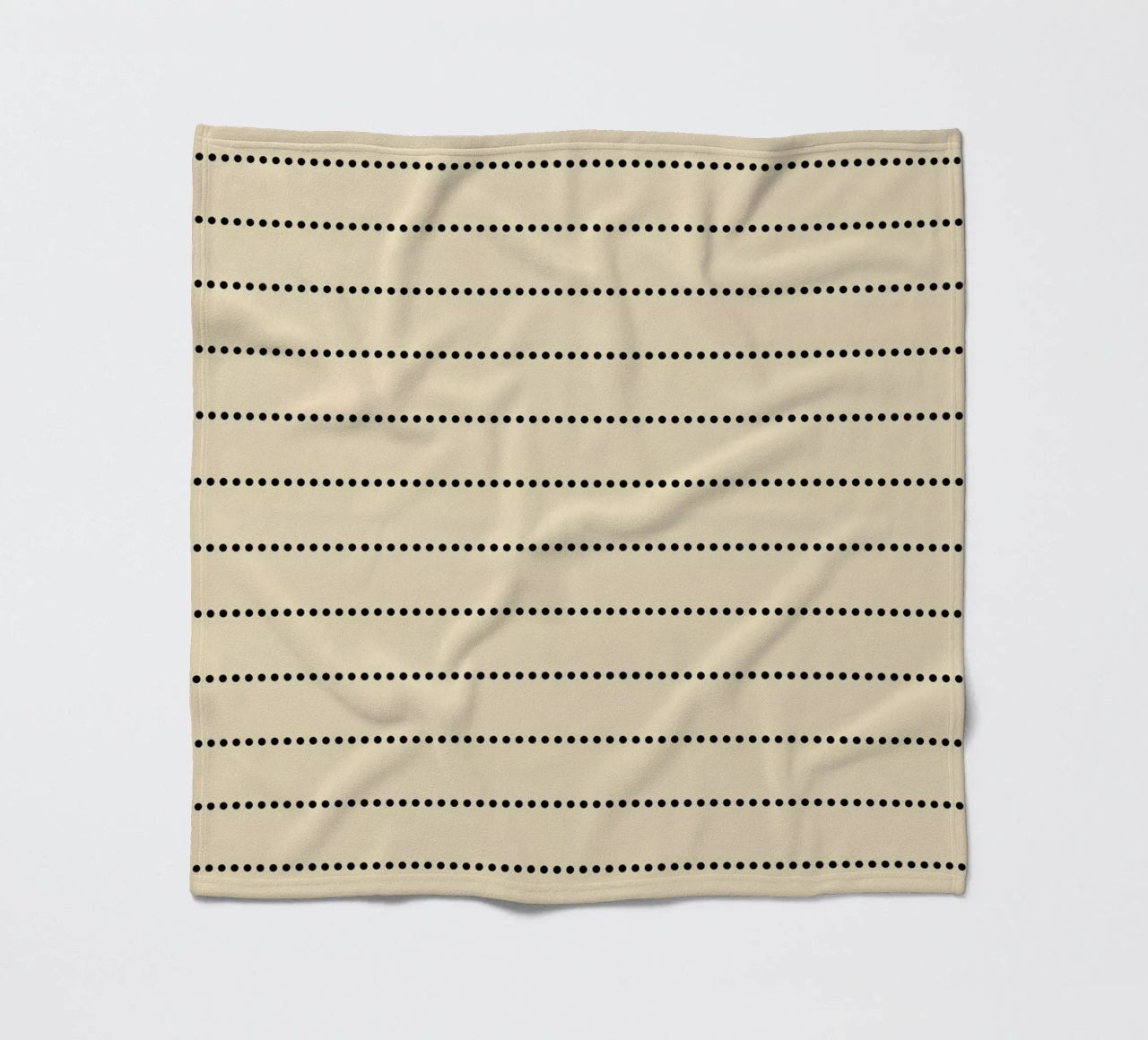 Minimal Scandinavian Basic Strisce a pois | Nero su Beige coperta in pile da Beauty in Simplicity