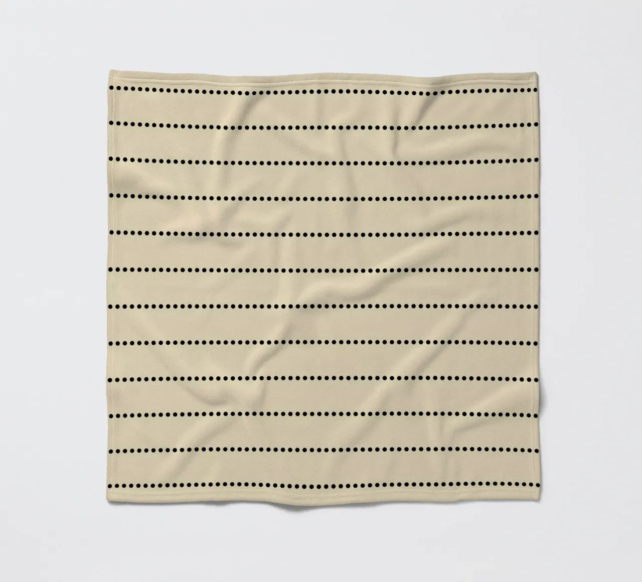 Minimal Scandinavian Basic Strisce a pois | Nero su Beige coperta in pile da Beauty in Simplicity