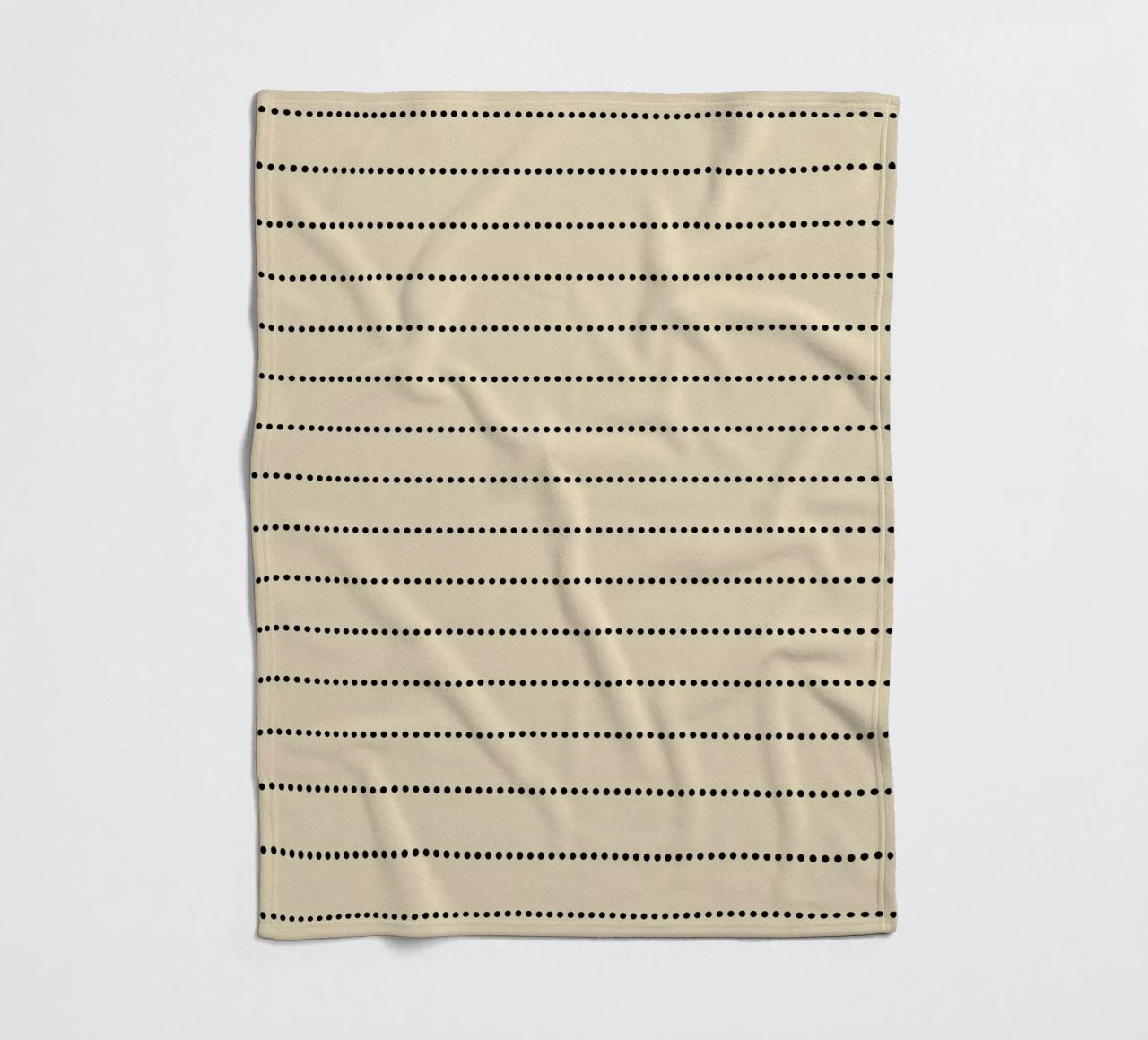 Minimal Scandinavian Basic Strisce a pois | Nero su Beige coperta in pile da Beauty in Simplicity