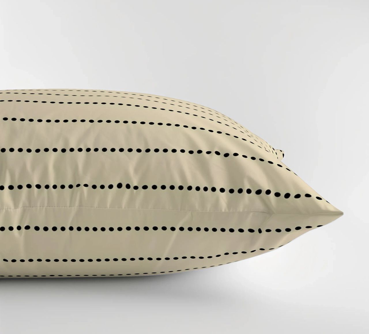 Minimal Scandinavian Basic Strisce a pois | Nero su Beige cuscino da Beauty in Simplicity