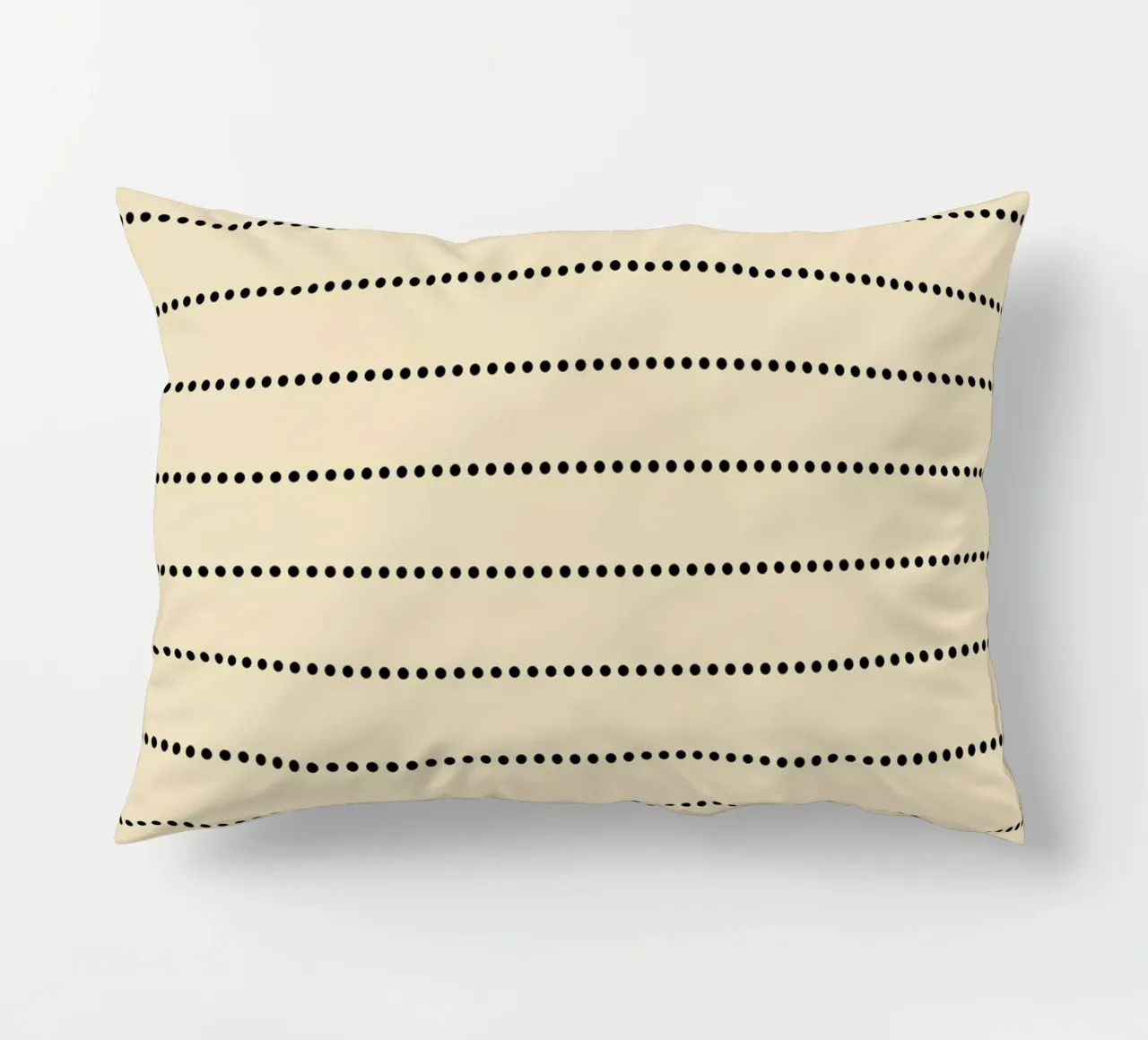 Minimal Scandinavian Basic Strisce a pois | Nero su Beige cuscino da Beauty in Simplicity