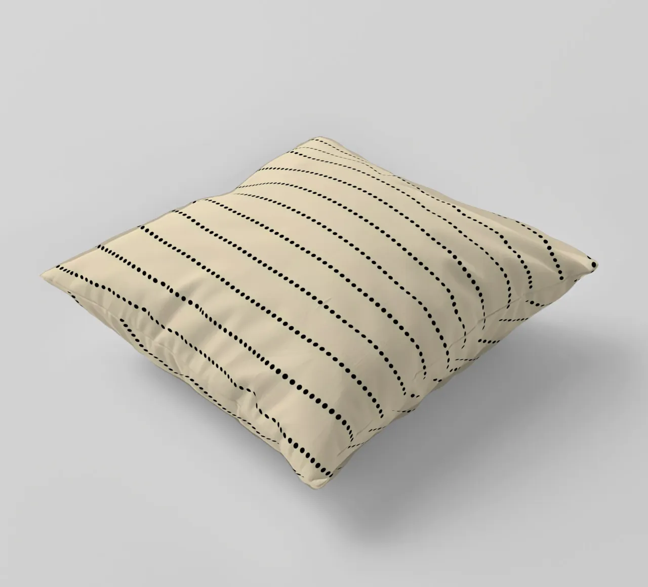 Minimal Scandinavian Basic Strisce a pois | Nero su Beige cuscino da Beauty in Simplicity