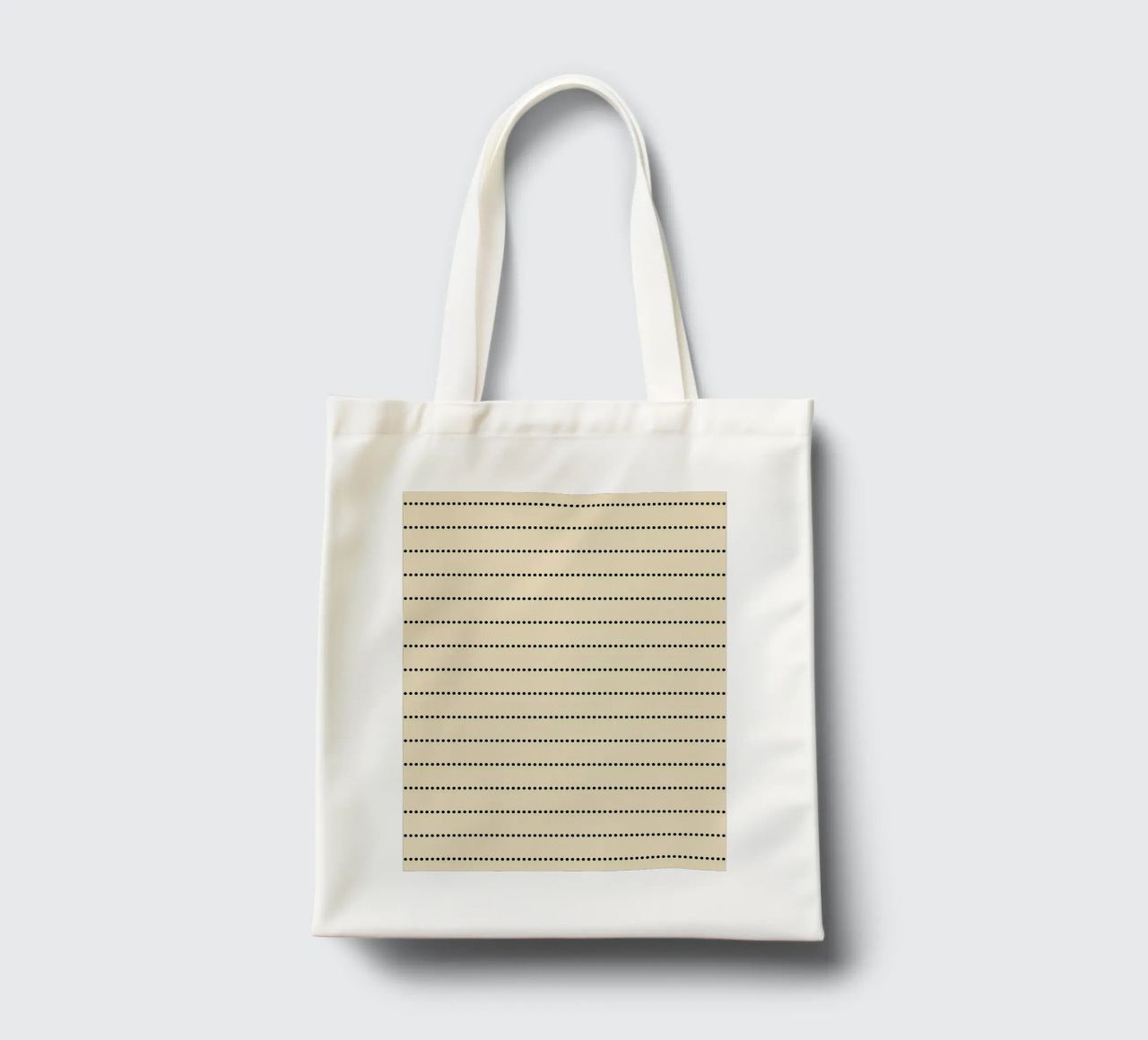Minimal Scandinavian Basic Strisce a pois | Nero su Beige borsa in juta da Beauty in Simplicity