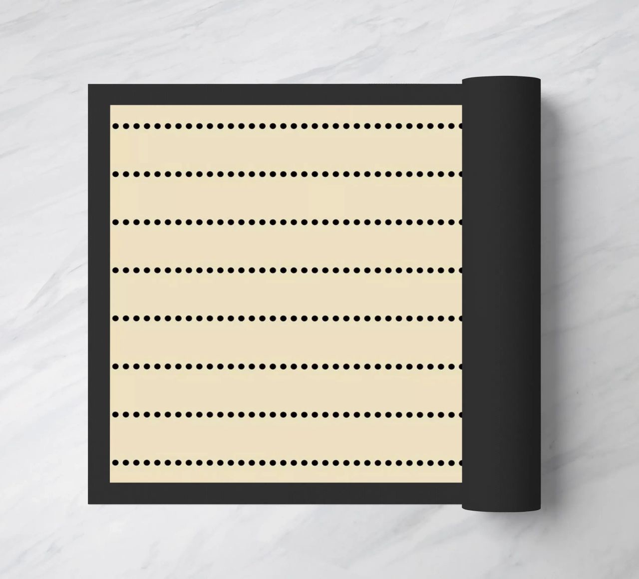 Minimal Scandinavian Basic Strisce a pois | Nero su Beige zerbino da Beauty in Simplicity