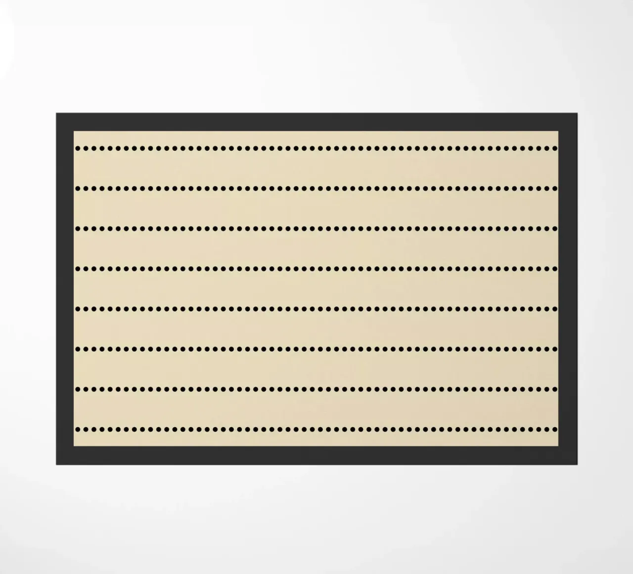 Minimal Scandinavian Basic Dotted Stripes | Black on Beige paillasson de Beauty in Simplicity