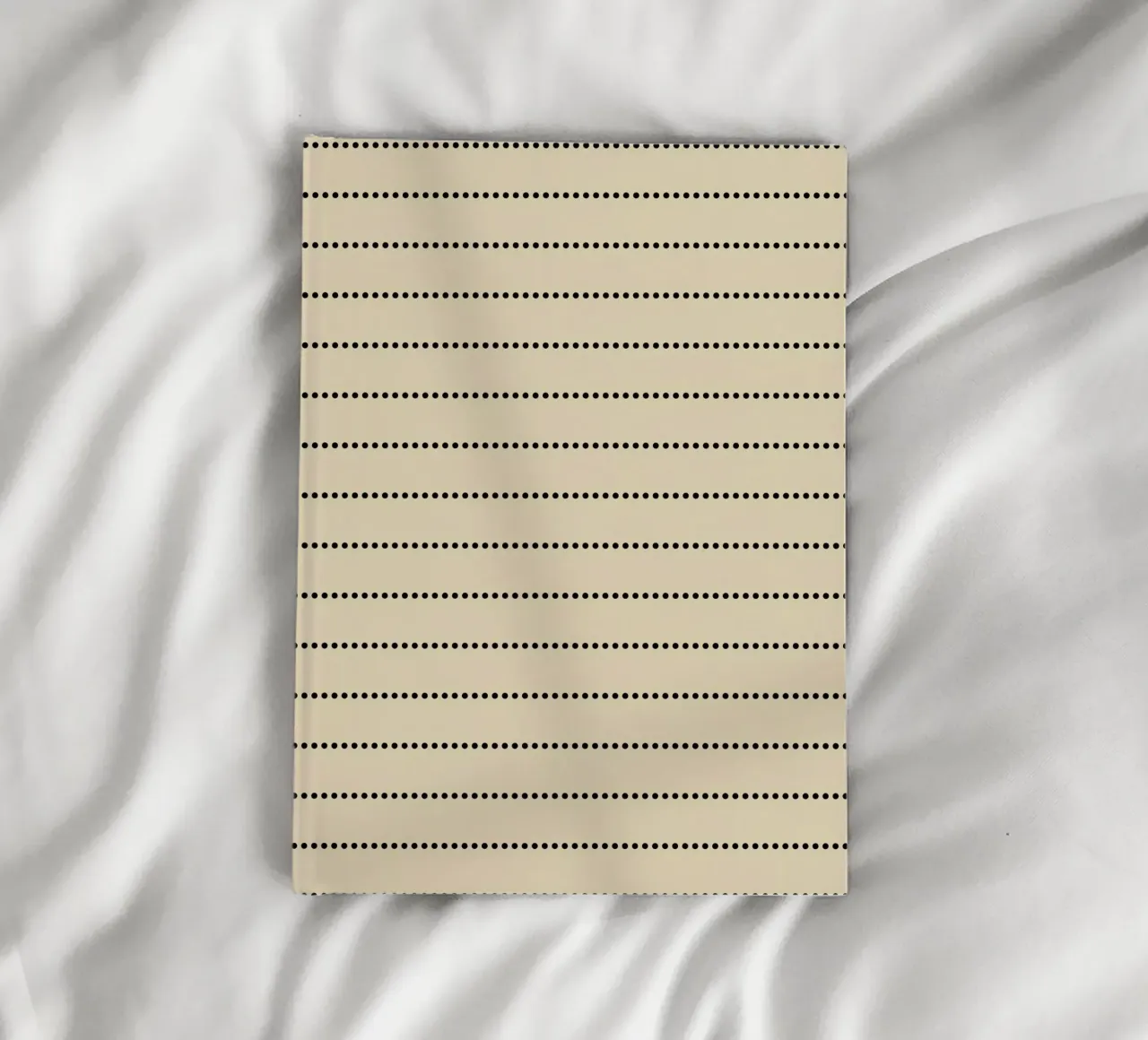 Minimalista Escandinavo Básico Rayas de Puntos | Negro sobre Beige cuaderno de Beauty in Simplicity