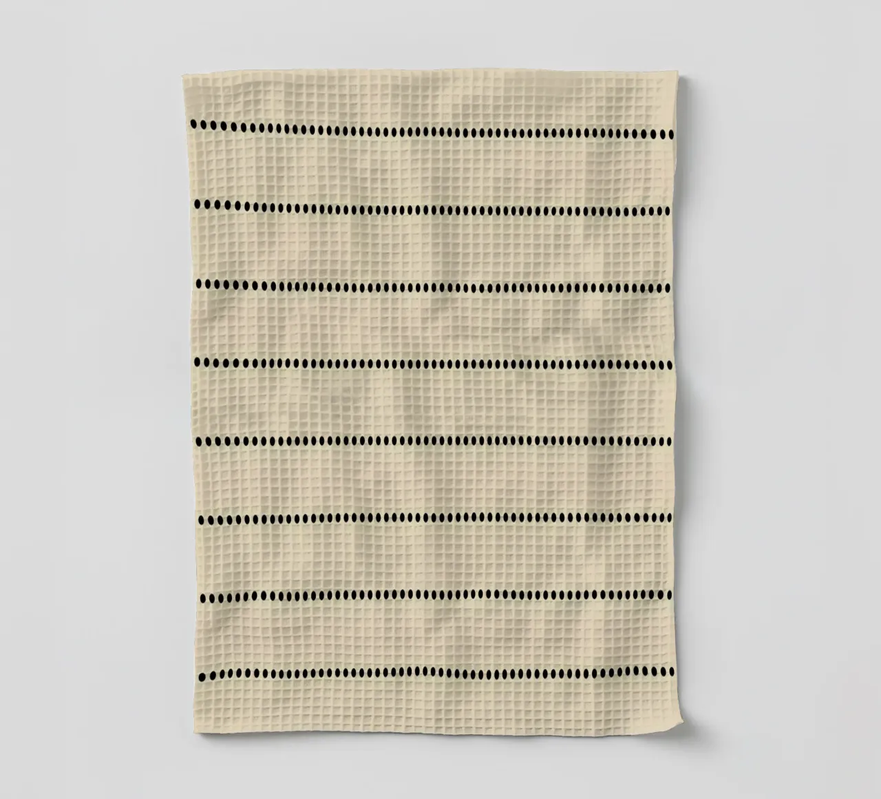 Minimal Scandinavian Basic Strisce a pois | Nero su Beige canovaccio da cucina da Beauty in Simplicity