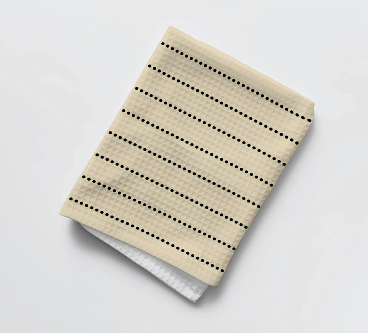 Minimal Scandinavian Basic Strisce a pois | Nero su Beige canovaccio da cucina da Beauty in Simplicity