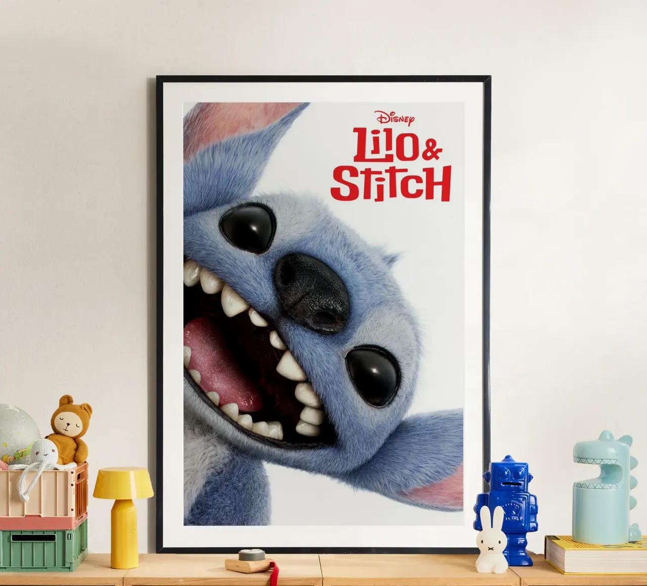 Disney Lilo & Stitch poster con telaio in legno da Stitch